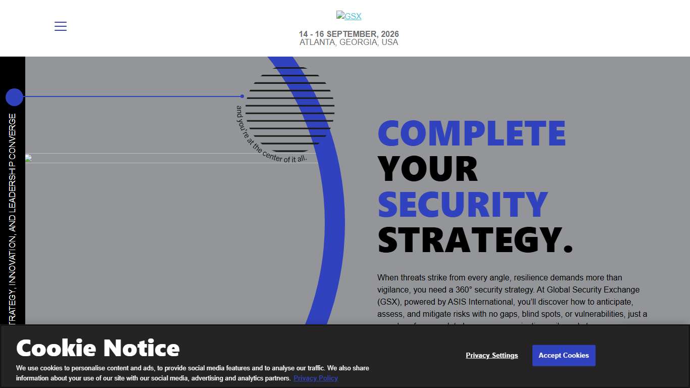 Global Security Exchange GSX 14 - 16 September 2026 Georgia World Congress Center, Atlanta, Georgia